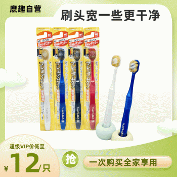 EBISU惠百施6排刷毛护理款牙刷颜色随机